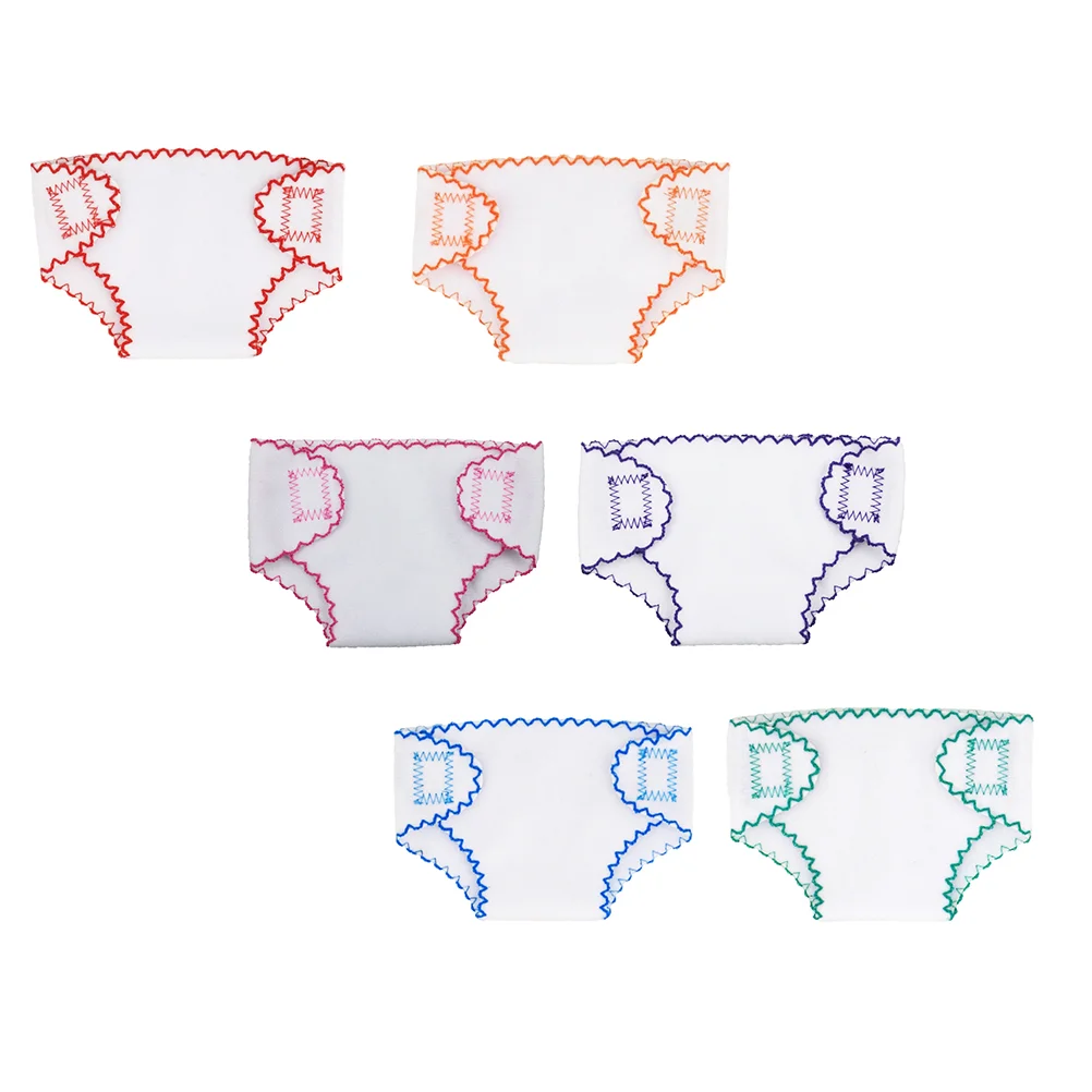 

6 Pcs Cloth Diapers Kids Girl Toys Clothes Ornament Handmade Baby DIY Supplies Mini