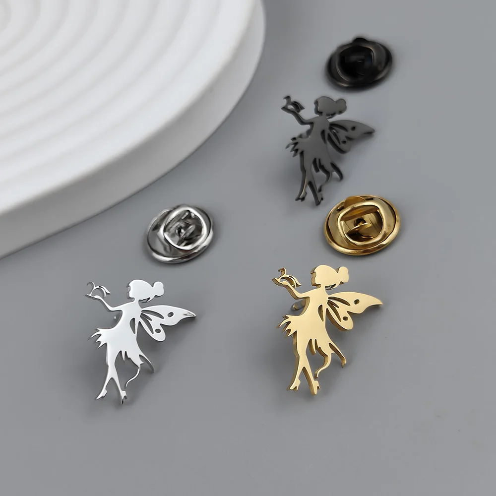 Брошь в виде крыла из нержавеющей стали