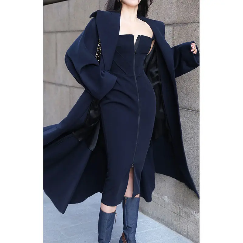 

Женское летнее элегантное Привлекательное платье средней длины на бретельках Женская модная верхняя одежда для вечевечерние