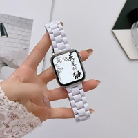 resin watch strap for apple watch band 42mm 38mm 44mm 40mm 41mm 45mm correa candy steel for iwatch series 7 6 5 4 3 2 watchband