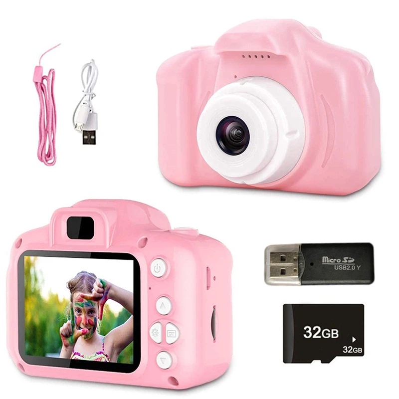 

Children's Camera Waterproof 1080P HD Screen Camera Video Toy 8 Million Pixel Kids Cartoon Cute Camera Outdoor Photography Toy
