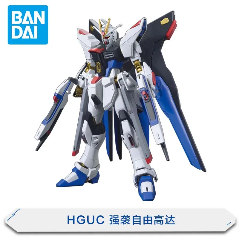 Оригинальная экшн-фигурка Bandai GUNDAM HGCE 201 ZGMF-X20A Freedom Strike Gundam в сборе, аниме, подарок на день рождения для детей