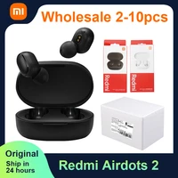 wholesale original xiaomi redmi airdots 2 headset tws true wireless earphone with mic earbuds auto link ai control dropshipping