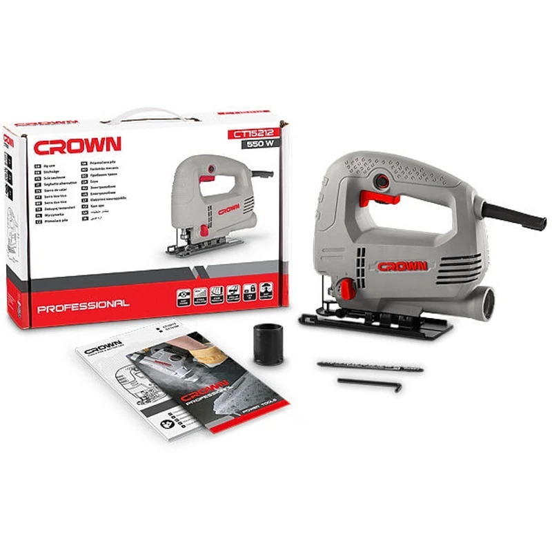 Лобзик электрический CROWN CT15212 (Мощность 550Вт скорость холостого хода от 700 до 3000