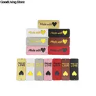 20 шт. искусственная кожа теги ручной работы с любовью этикетки Швейные Ремесло ручной работы бирки для одежды сумки обувь бирки для вязания этикетки 5x2CM