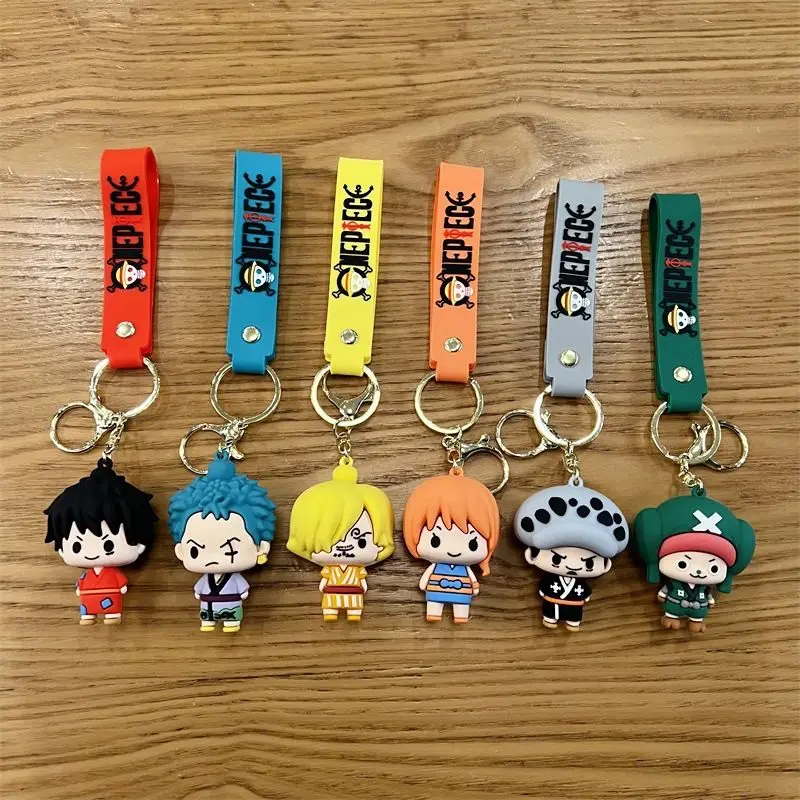 Фото Брелок One Piece: Милые мультяшные персонажи Тони Тони Чоппер и Луффи, Винсмок Санжи. Портативный кулон для сумки, подарок для пары или студента. №4
