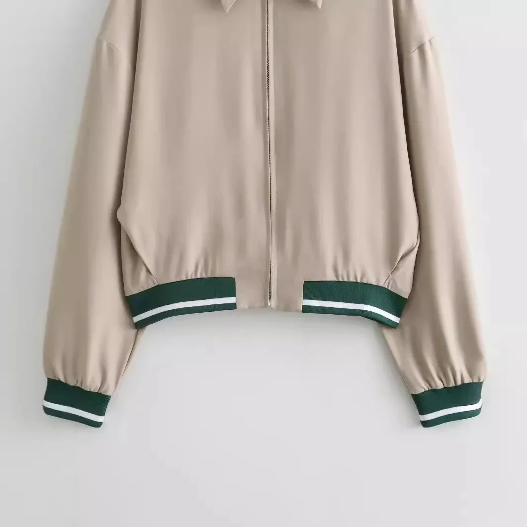 2024 новая женская куртка зеленая винтовая резьба весенняя одежда в европейском и