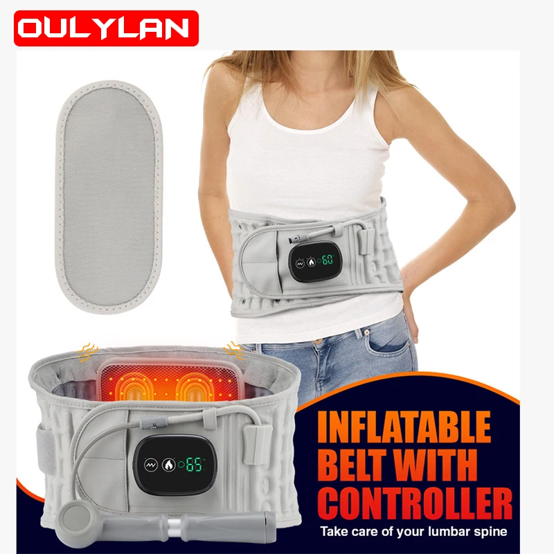 

Oulylan Heating Waist Massager Electric Belt Vibration Hot Compress Therapy Lumbar Back Support Brace Pain Relief Protecter