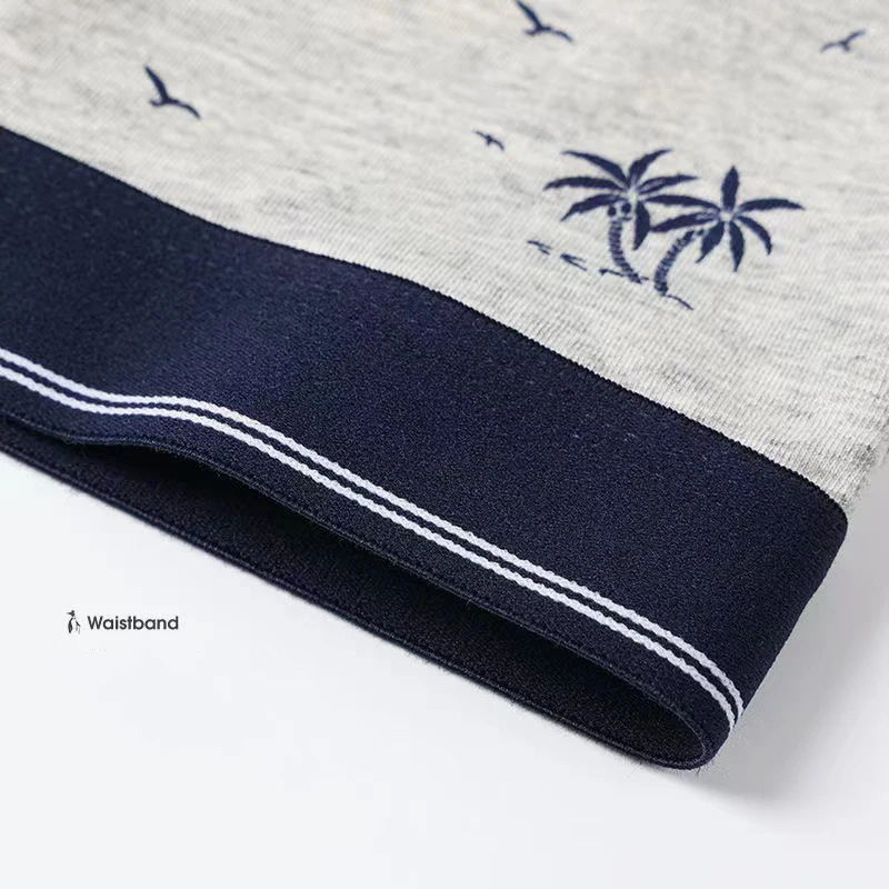 4pcs/Lot Pure Cotton Men'S Underwear Antibacterial Breathable Print Men'S Boxer Shorts Sports Plus Size Male Underpants