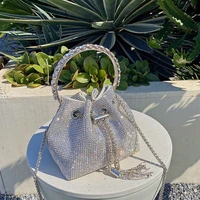luxury designer womens bag 2022 trend shining diamond ita bag tassel shoulder bags chain mini handbags for women sac