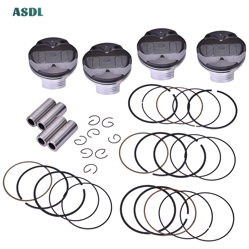 

4PCS STD Cylinder Bore Size 76mm Pin 17mm Motorcycle Engine Piston Rings set For HONDA CBR1000 CBR 1000 08-16