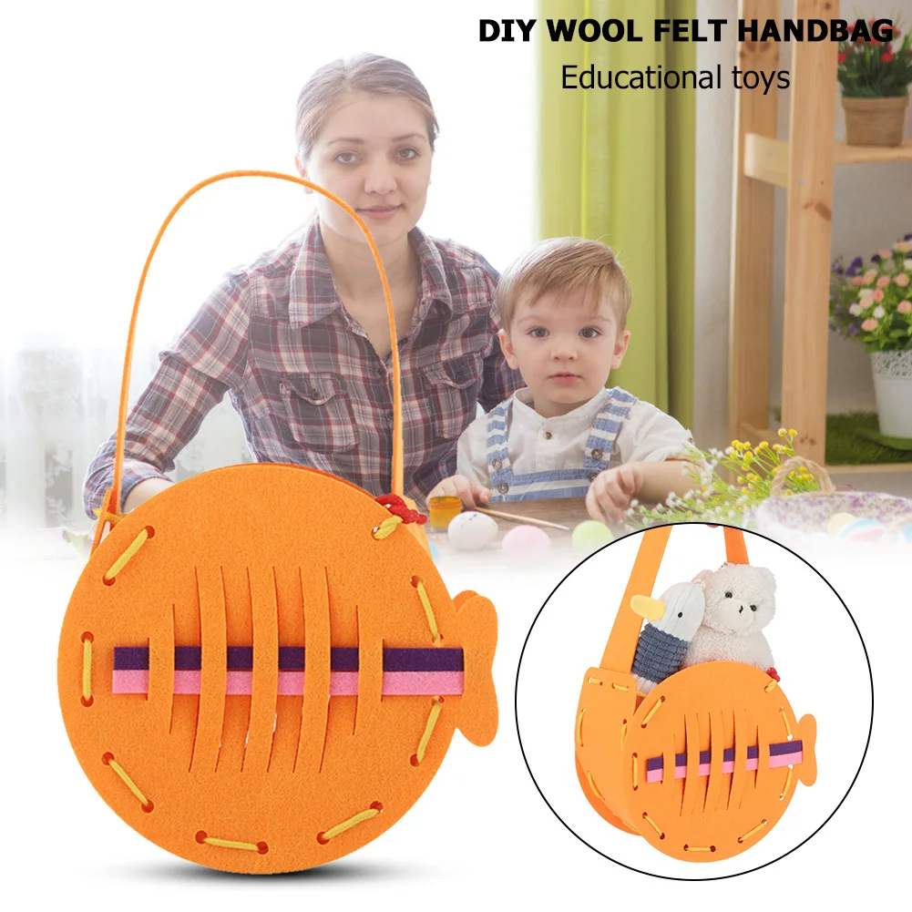 

Novelty DIY Handbag Making Wool Felt Package Handcraft Tools Preschool Learning Educational Toys Kids Gifts