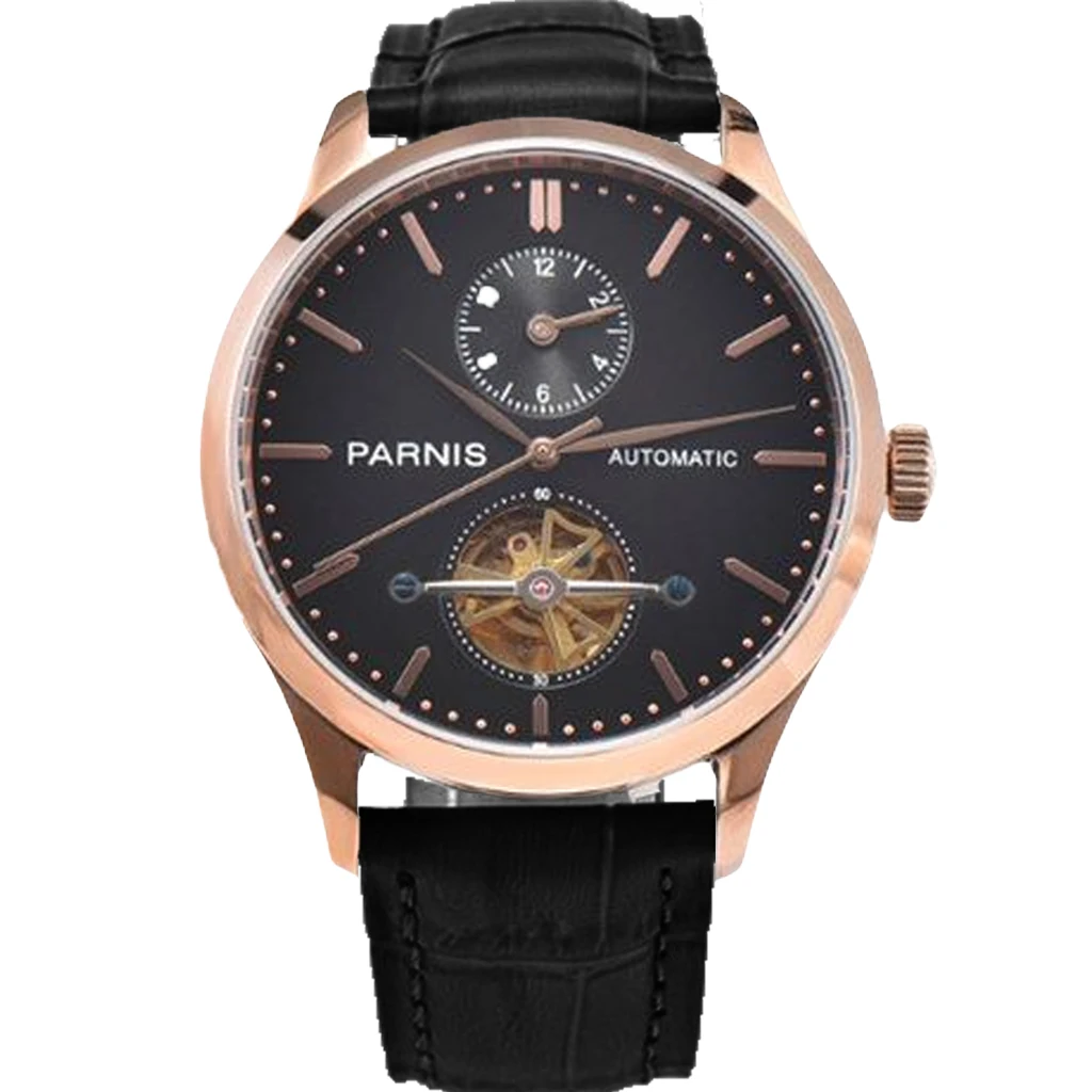 

Часы мужские автоматические, 43 мм, с кожаным ремешком