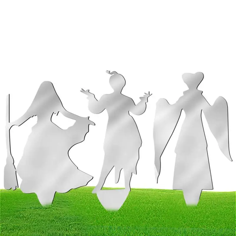 

Ведьма Хэллоуин двор стены Хэллоуин уличные украшения садовый декор колышка силуэт ведьма газон знак двор для улицы