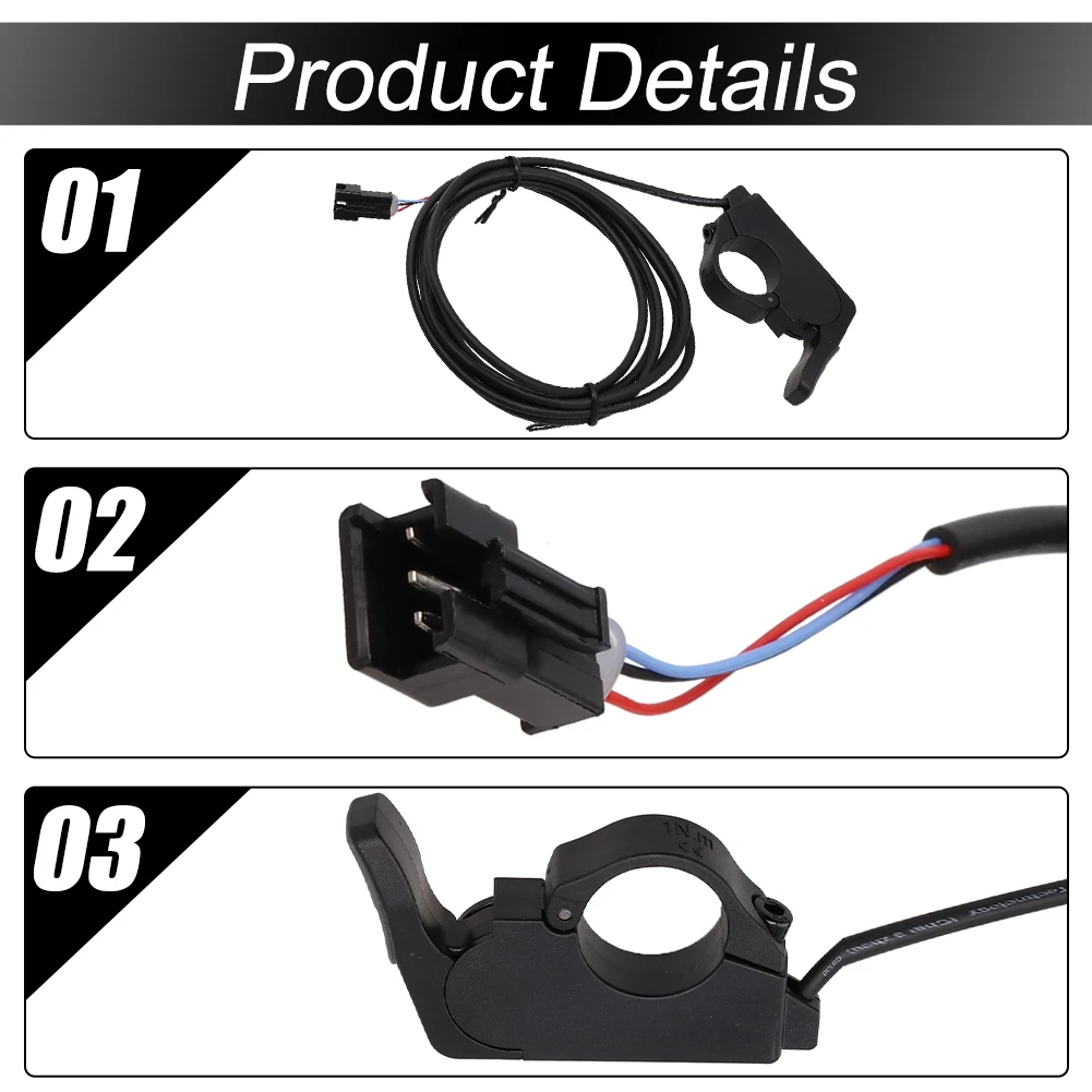 

Hot Sale Thumb Throttle Electric Scooter Bike Left Right Universal Thumb Throttle 24-72V Waterproof Connector Parts