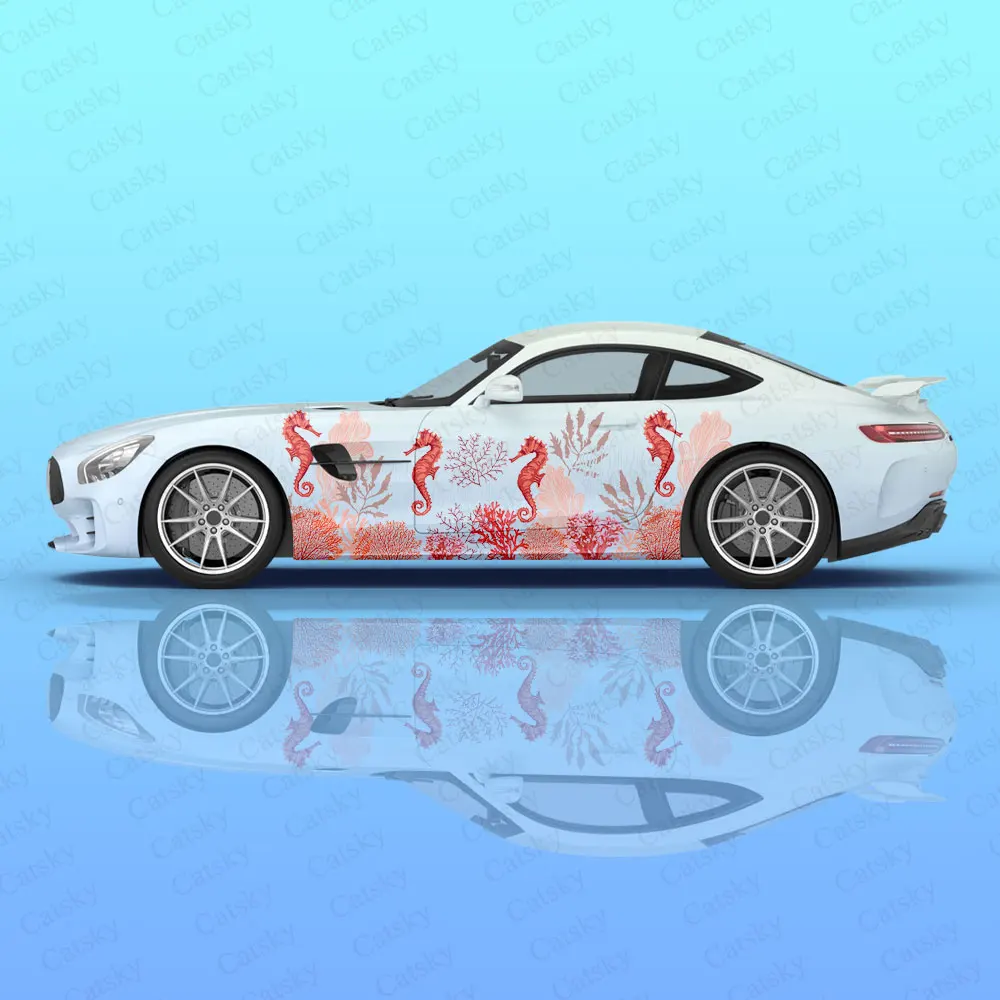 

Виниловые наклейки для кузова автомобиля с изображением морского конька