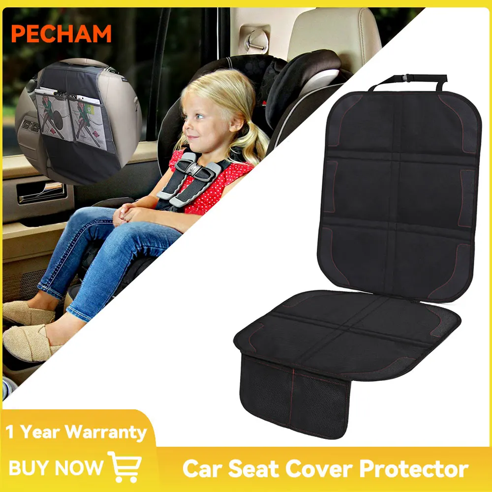 Car Seat Cover Protector for Children Kids Baby Backseat Organizer Auto Cushion Pad PU Leather Storage Pockets Seat Protection