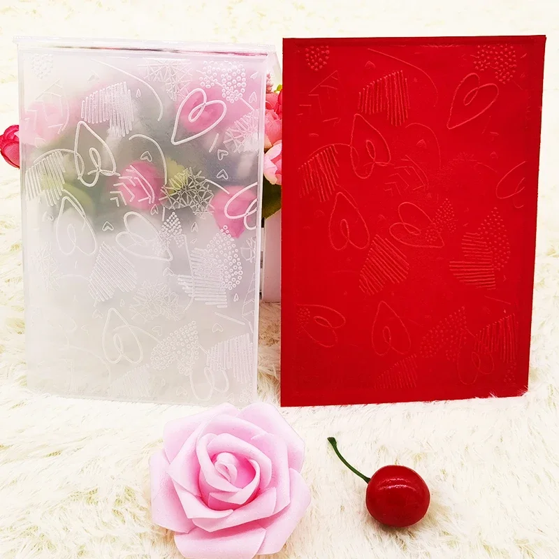3d-тисненая папка с текстурированным тиснением создание знаков сердце для ручной