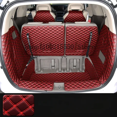 Кожаный коврик для заднего багажника Kia Carnival KA4 2020 2021 2022, коврики для автомобиля, коврик-вкладыш, коврик для груза, защитный коврик для защиты от ударов