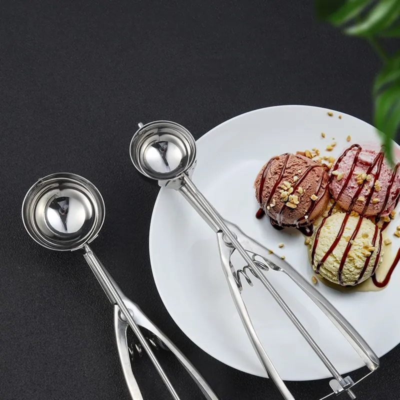 Совок для мороженого кухонные инструменты 3 размера ручка из нержавеющей стали с