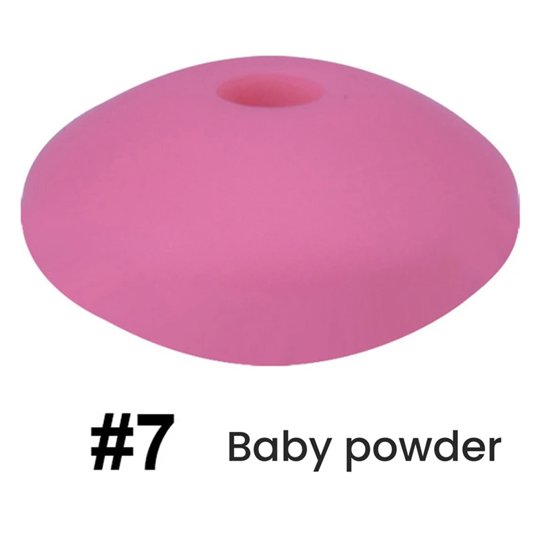 Teething Rubber Round Bead 12Mm For Keychain Making Clips Kit For Necklace Bracelet Beads