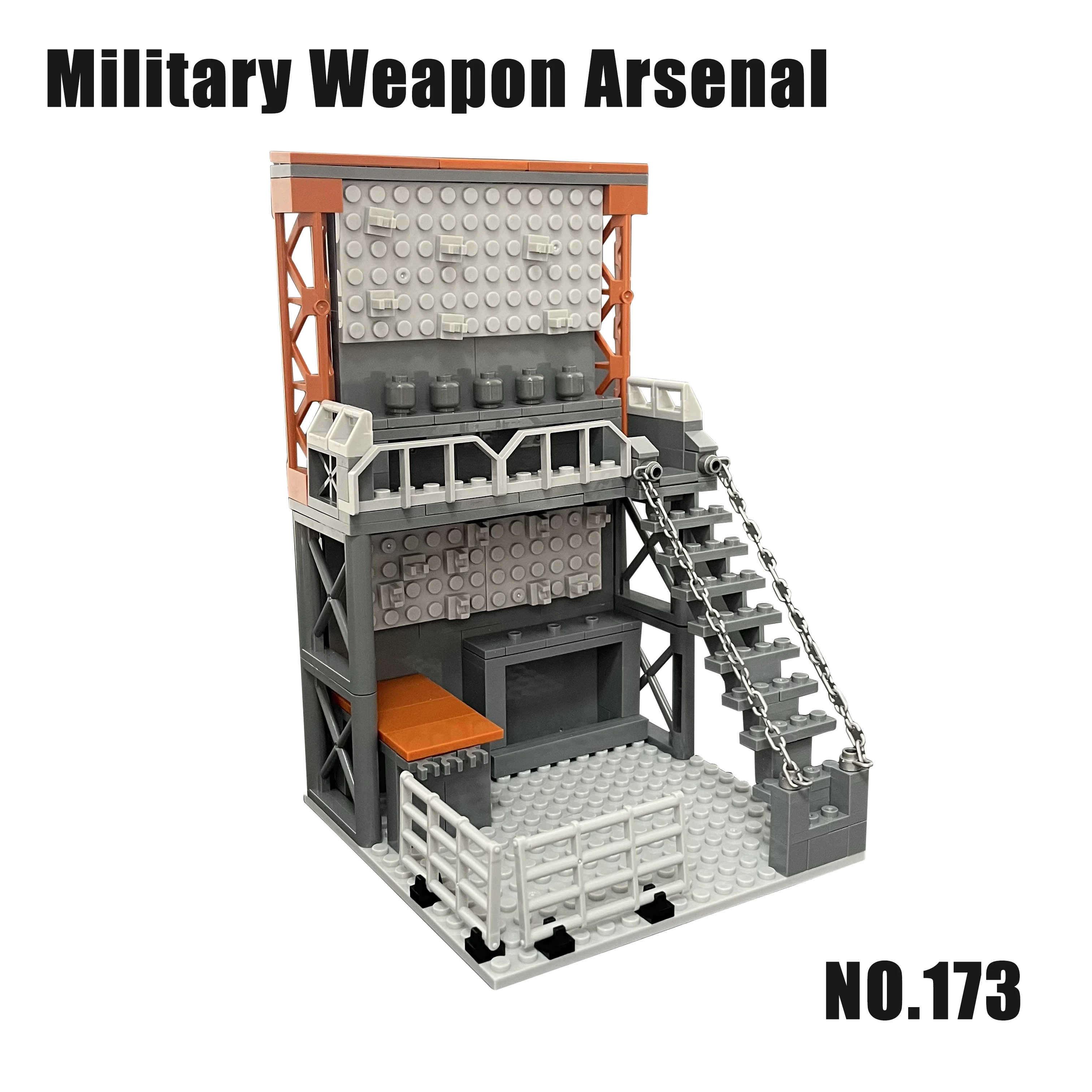 WW2 Военный Арсенал Оружие Дисплей MOC Кирпичная модель DIY Коллекция сцен Детский