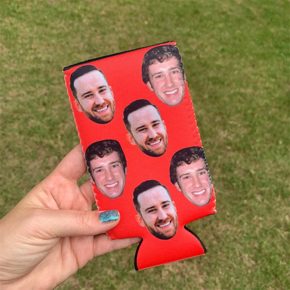 Персонализированный изолированный кулер для банок Забавный фотографий