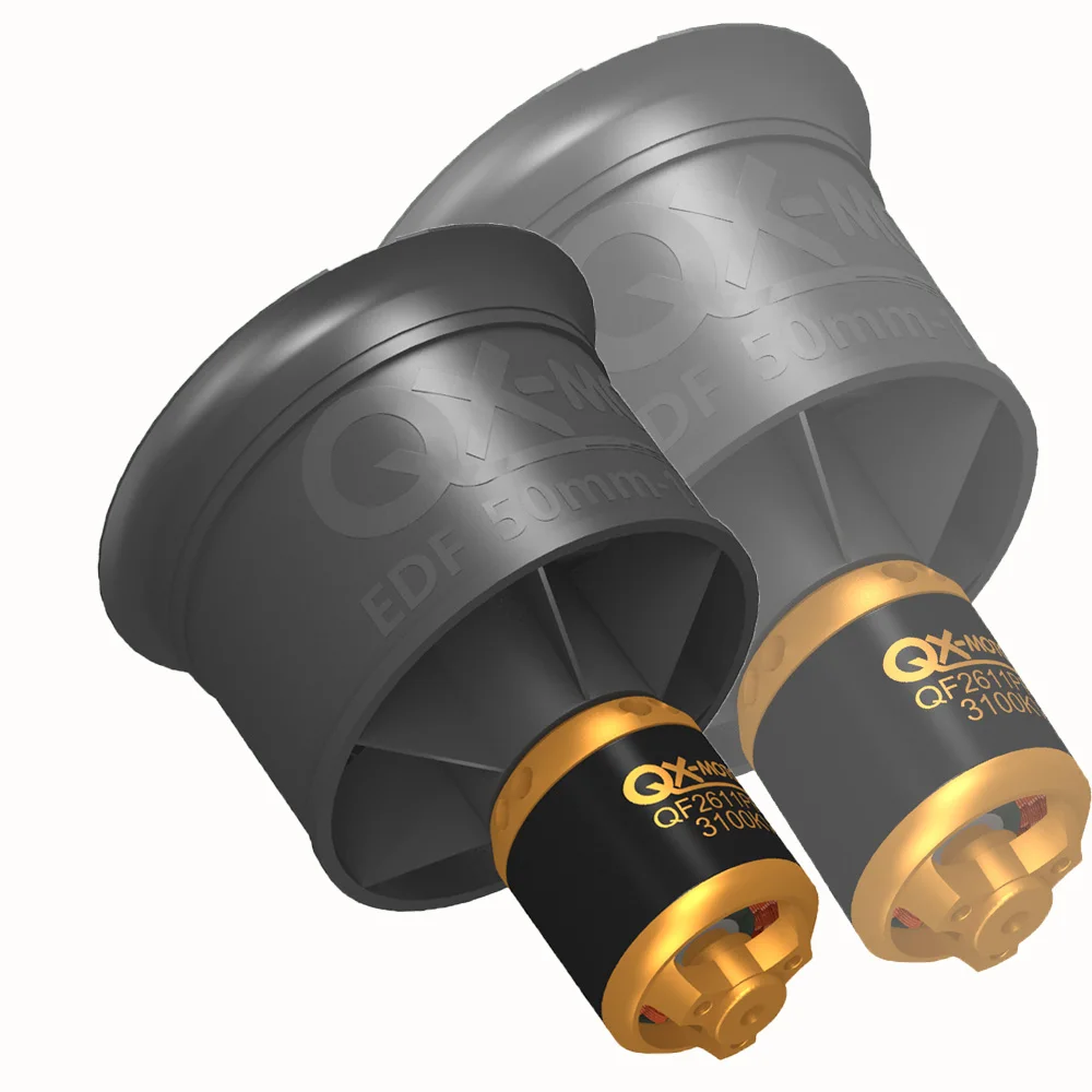 QX-Motor QF2611PRO 50 мм EDF CW CCW Ducted Fan 3100/3750KV CW/CCW с 12 лезвиями для телефона