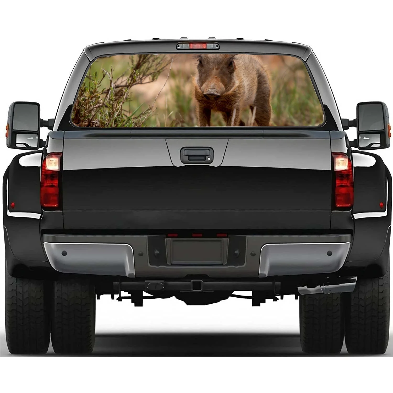 Дикий кабан животное наклейки на окно автомобиля виниловые полупрозрачные