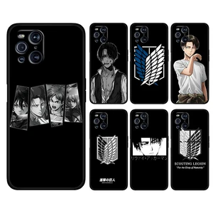 attack on titan japanese anime for oppo find x3 x2 k9 f19 r17 pro neo lite k5 k3 silicone soft black phone capa coque fundas free global shipping