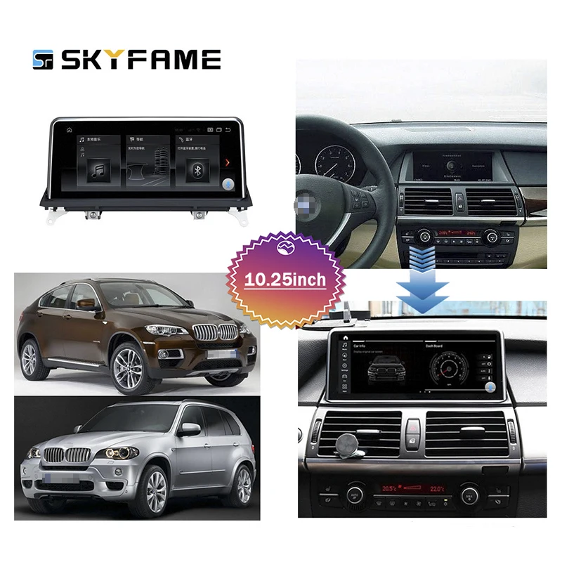 

For BMW X5 E70/E53 X6 E71/F16 1999-2014 Car Radio Stereo Android Multimedia System GPS Navigation DVD Player