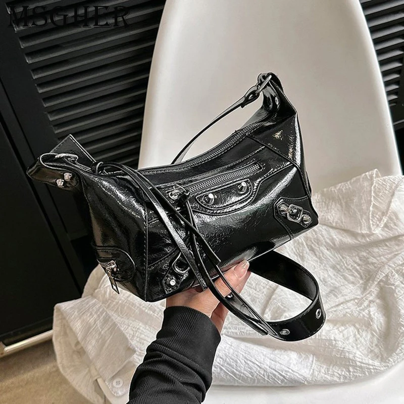 

Y2K ретро-сумка в стиле панк-рок для подмышек, крутая женская сумка, женская сумка через плечо, роскошная дизайнерская женская сумка для хранения