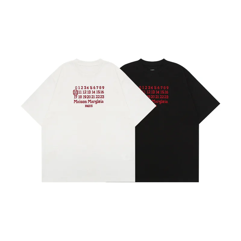 

Maison Margiela T-shirts Men Women Summer MM6 10 Men's Letter Embroidery Printing Oversized Hight Street Harajuku T-Shirt TShirt