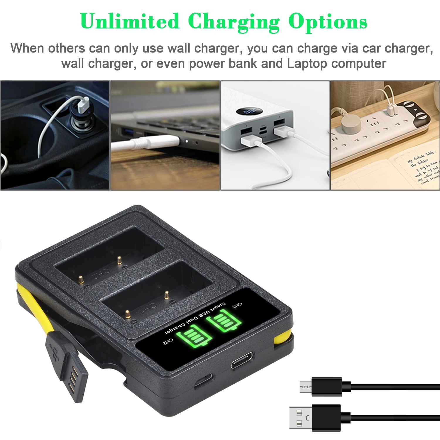 NB-2L NB2L NB2LH Литий-ионный аккумулятор и двойное зарядное устройство USB для Canon 350D 400D G7