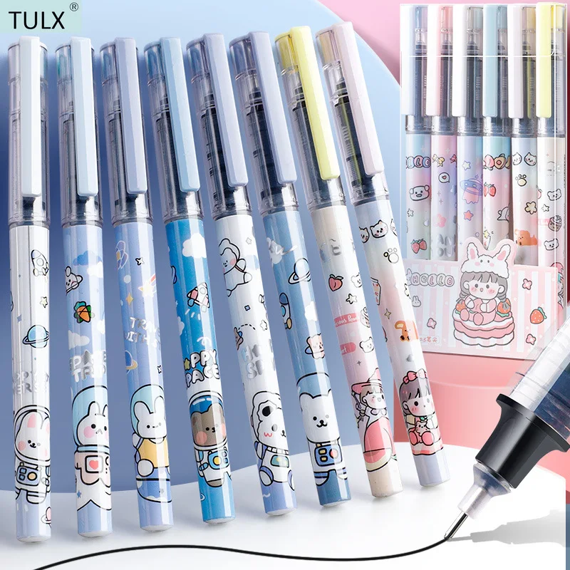 

TULX 6PCS gel pens kawaii kawaii pen pens kawaii cute stationary supplies school supplies stationery