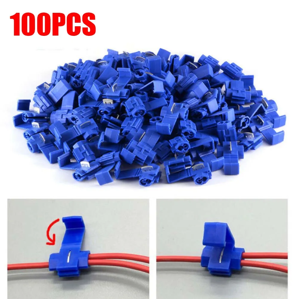 

Blue Splice Terminals Wire Cable Common Block Connectors Crimp For AWG 14 -16 Lock Quick Splice Splitter 1.5~2.5mm²