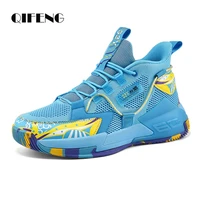 2022 high quality fashion casual sneakers men black high top man shoe soft light weight air mesh sport footwear boys breathable