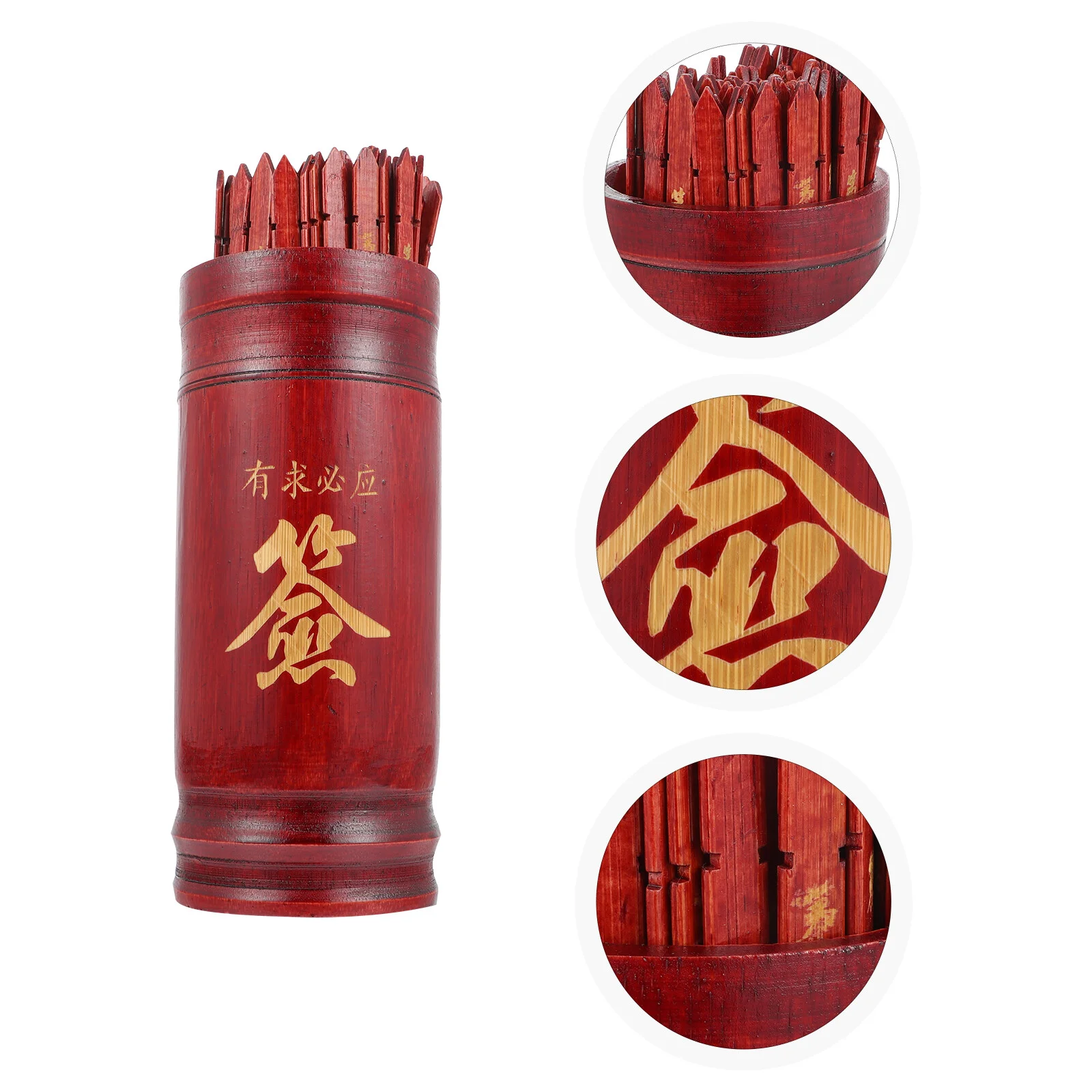 

Wooden Sign Unique Divination Game Bucket Prop Sticks Toys Bamboo Chinese-style Paper Playset