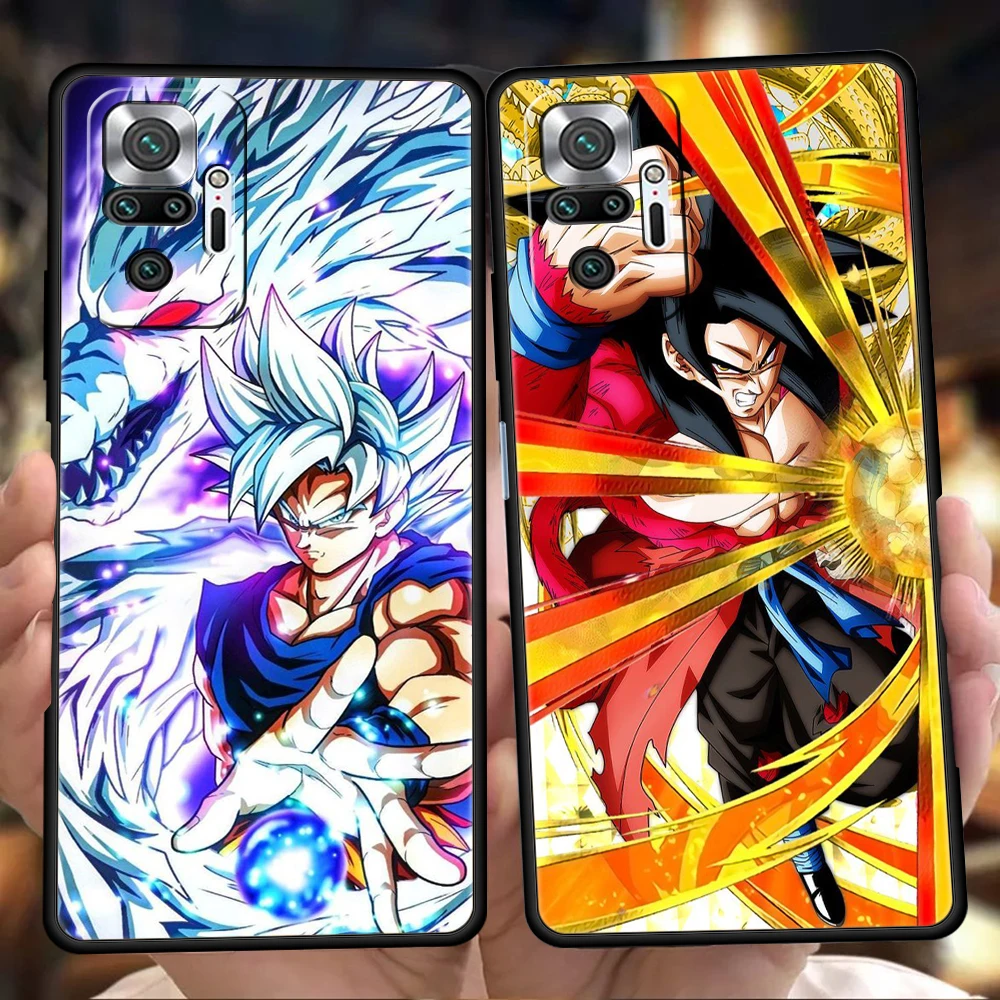 

Anime Dragon Ball Goku Phone Case For Redmi Note 10 11 Pro K40 Gaming 11T 9T 7 8 8T 9 8A 9A 9C 9S Pro Soft Shockproof TPU Shell