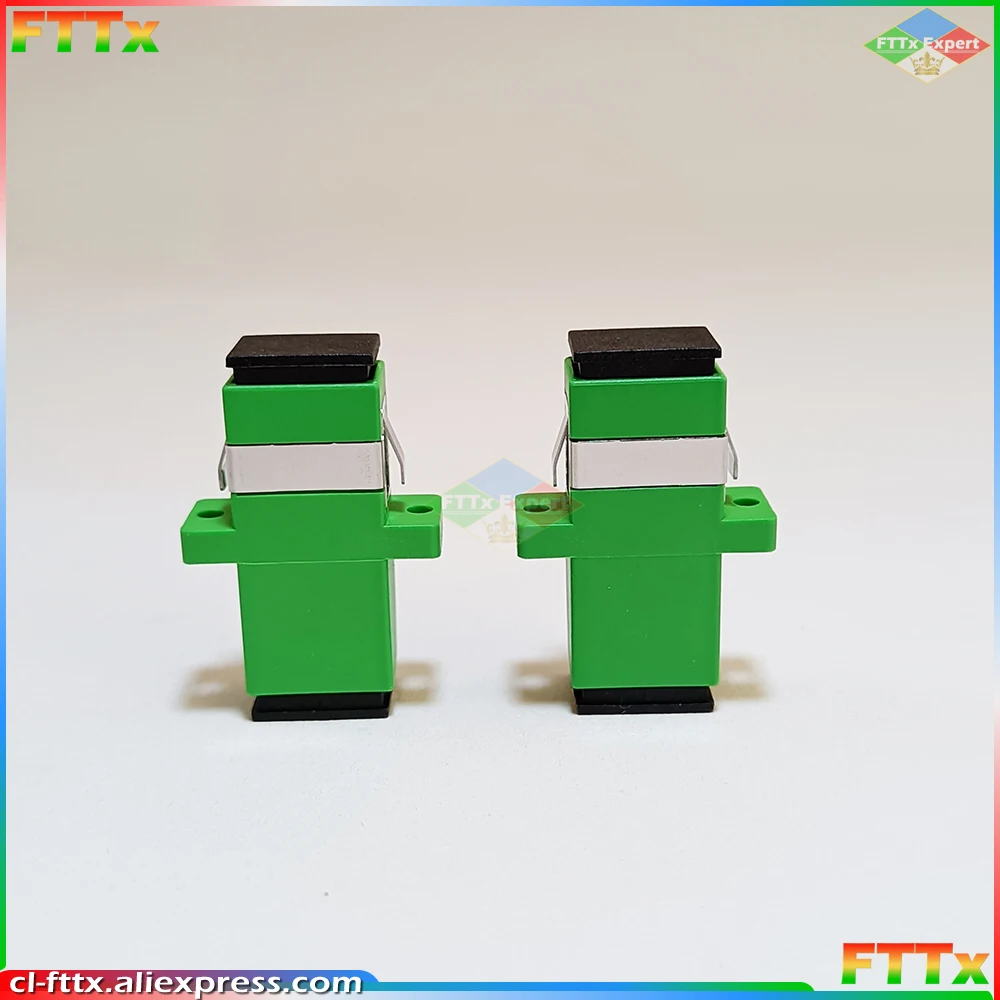 100/200/500pcs SC APC Simplex Single-mode Fiber Optic Adapter SC Optical Fiber Coupler SC APC Fiber Flange SC Connector