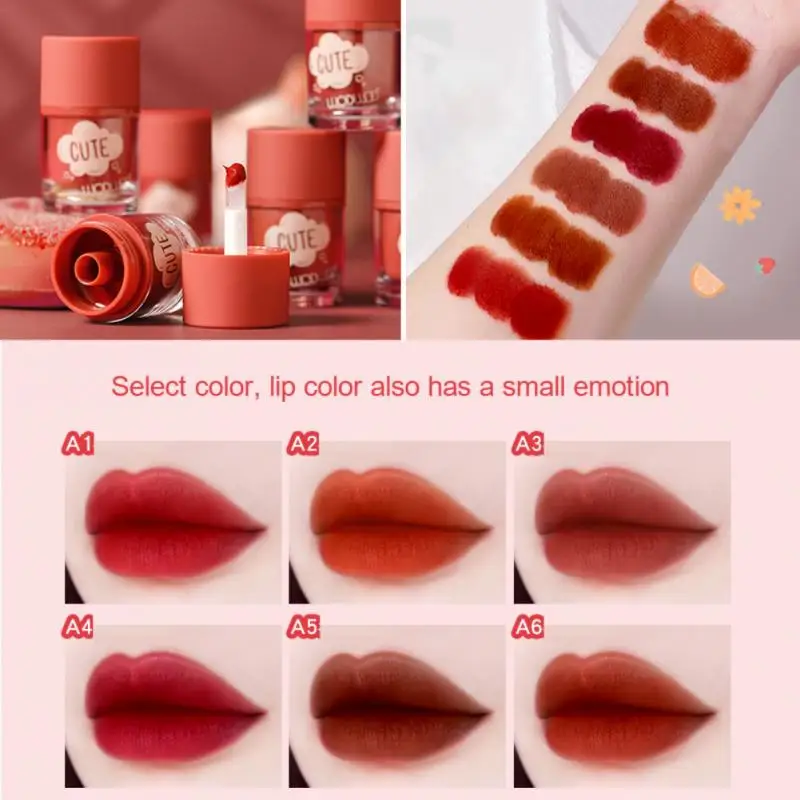 

Dual-use Lip Gloss/blusher Smooth Velvet Matte Lip Glaze Lasting Liquid Lipstick Lip Tint Lips Makeup Cosmetics TSLM1