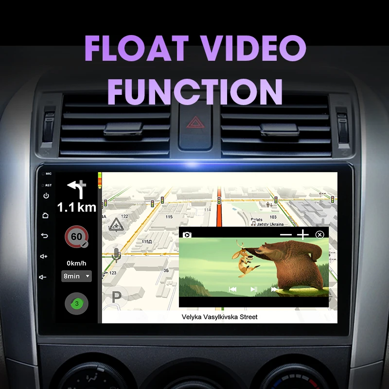 $85.29 JMCQ Android 11 Car Radio Multimidia Video Player For Toyota Corolla E140/150 2006-2013 2 din 4G GPS Navigaion AM Split Screen