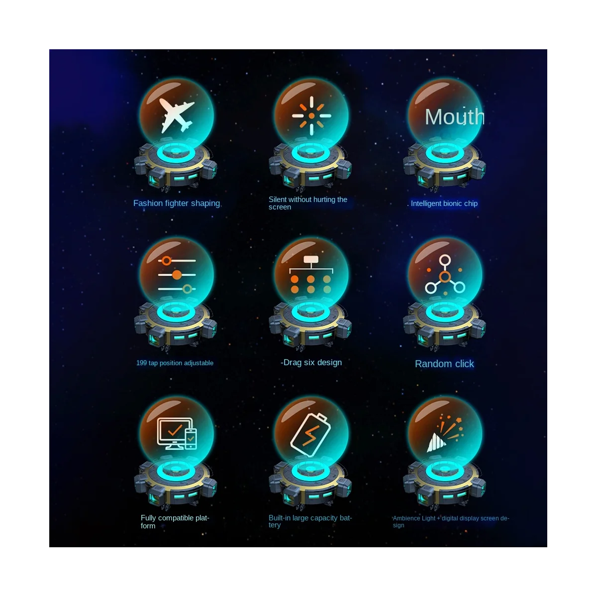 

Auto Clicker for Phone Automatic Phone Screen Finger Clicking Simulator for Gaming Shopping Live Broadcasts-A