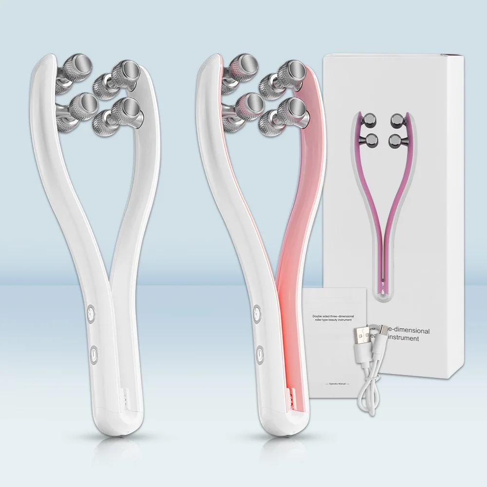Роликовый массажер для лица Salorie лифтинга инструмент ухода за кожей с USB-зарядкой