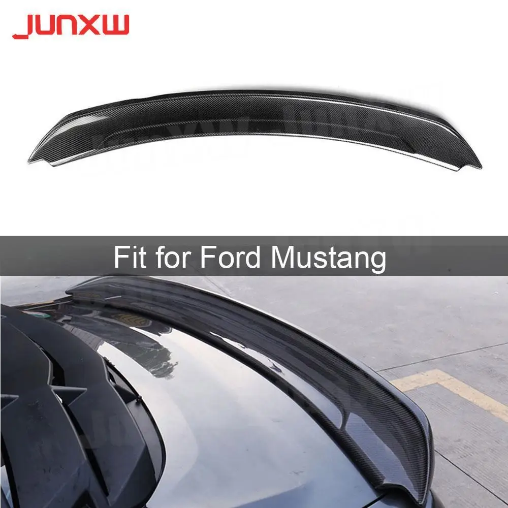 

Задний спойлер для багажника из углеродного волокна, крылья для Ford Mustang GT V8 V6 Coupe GT350, стильный задний спойлер для багажника 2015-2018, заднее крыл...