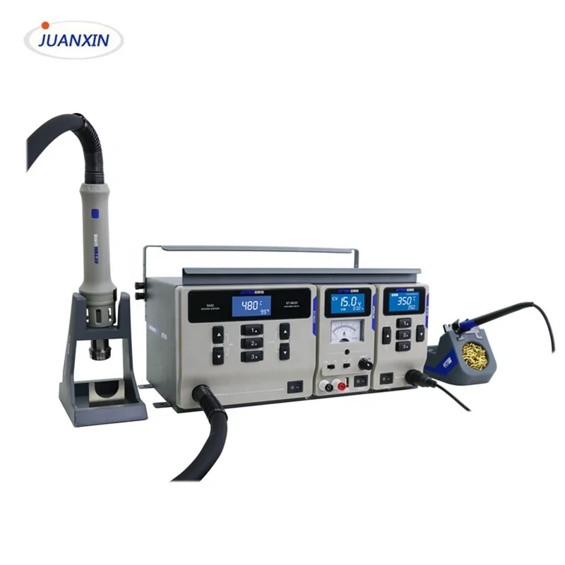 

Beginner's Best Partner ATTEN MS-500 3 in 1 Integrated SMD Rework Station Mobile Repair Hot Air Gun Soldering Iron Station