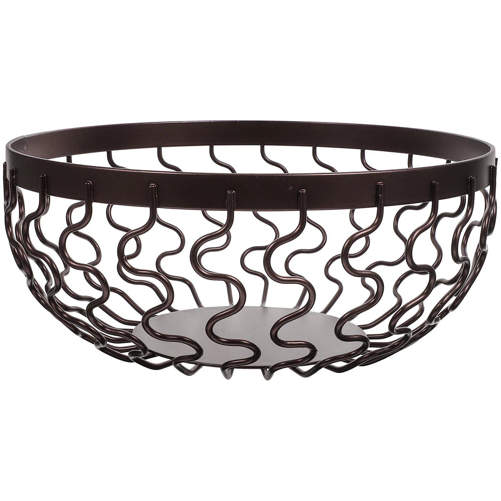 

Bowl Fruit Basket Kitchen Bread Metal Veggie Dessert Candy Banana Baskets Storage Holder Snack Wire Footed Woven Countertop