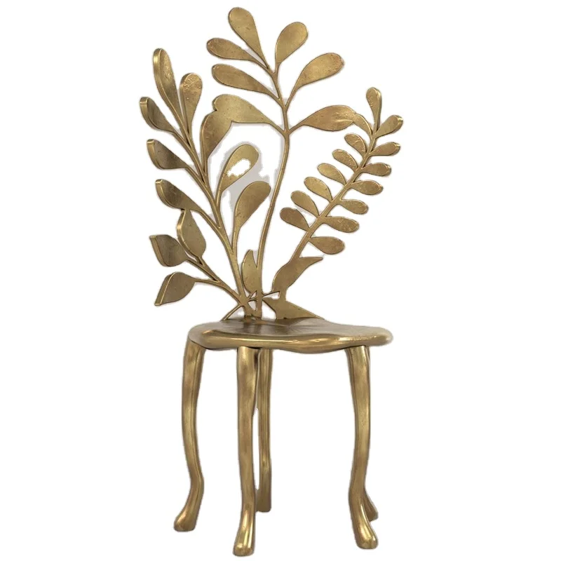 

Interior Design Modern Art Casting Brass Antique Fern Chair Bronze Sculpture