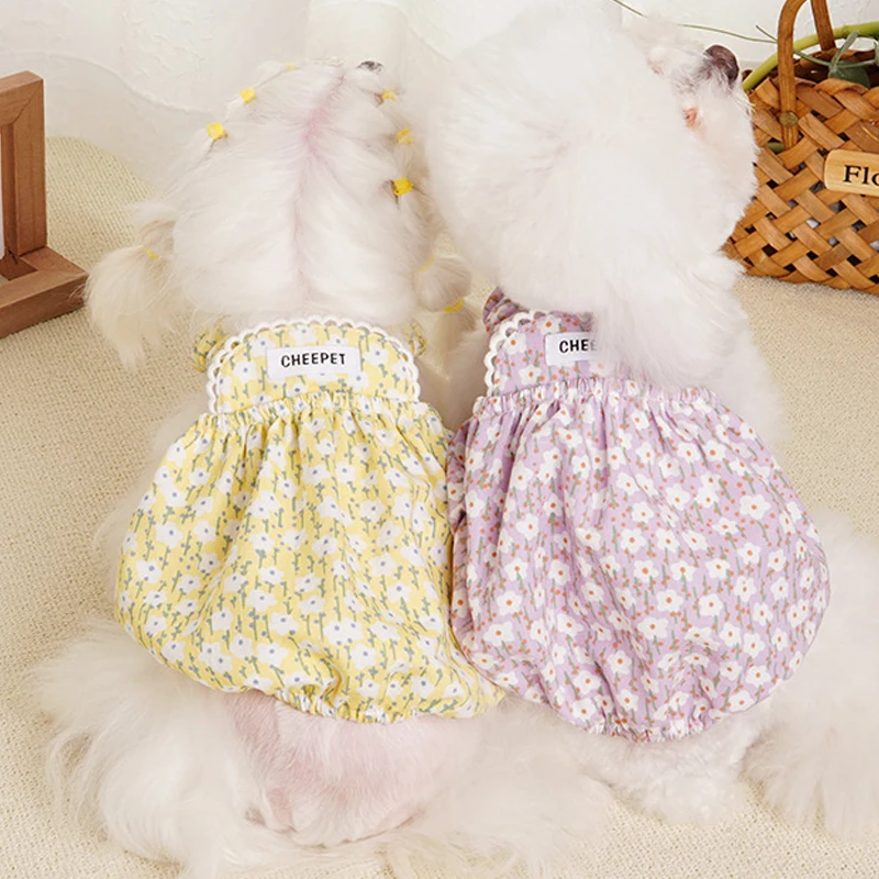 

Summer Small Dog Dress Puppy Clothes Schnauzer Poodle Yorkie Pomeranian Maltese Shih Tzu BIchon Chihuahua Pet Clothing Skirt