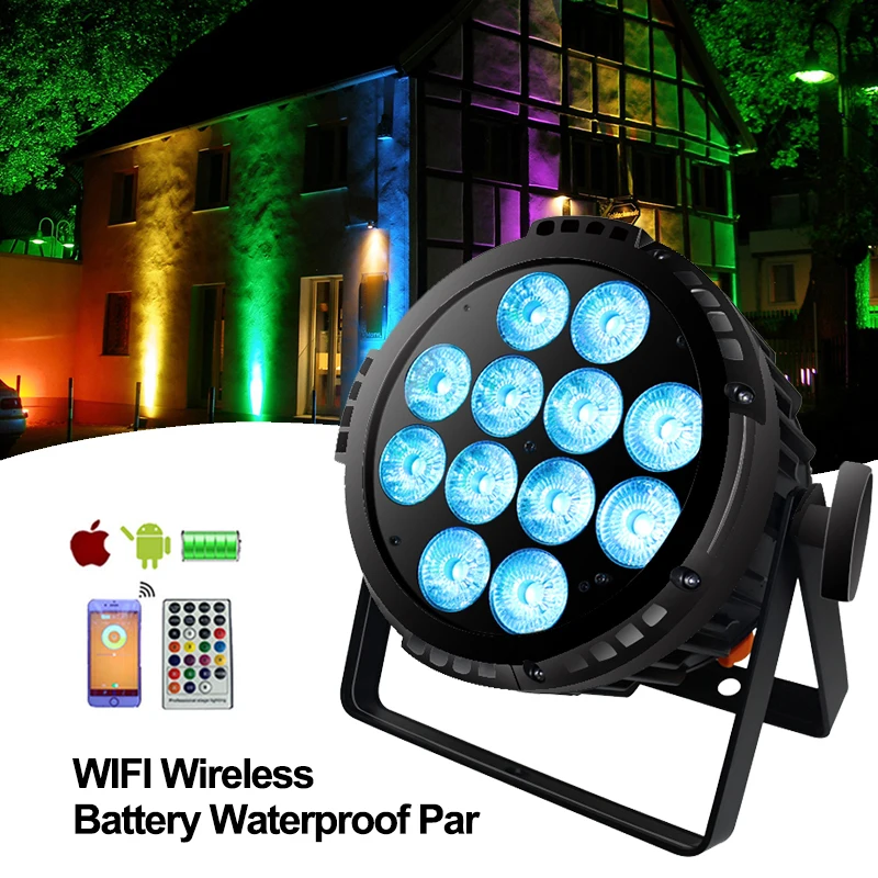 

Grace WIFI Wireless Dmx Battery Powered Led Par Can 12*18w Outdoor Waterproof LED Stage Lights